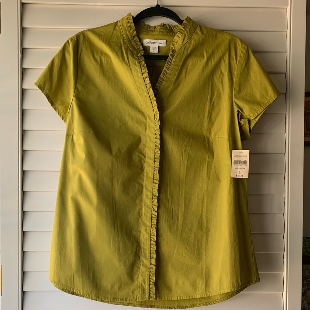 Coldwater Creek subtle ruffle top
